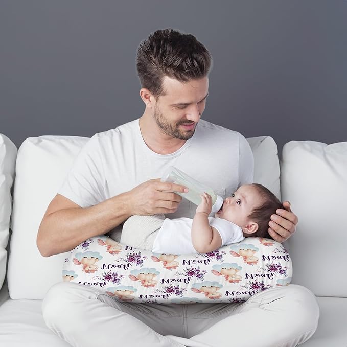 Dyoart Custom Baby Nursing Pillow Cover for Nursing, Animal Theme Removable Nursing Covers for Breastfeeding Pillows, Ultra Soft Comfortable Slipcover for Newborn Baby Boys and Girls