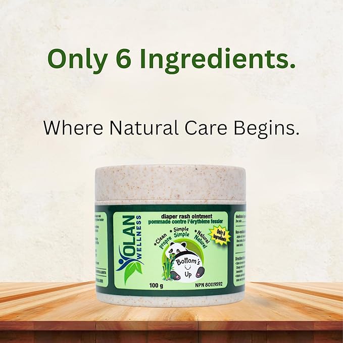 Bottoms Up Diaper Rash Ointment by Olan Wellness – Thick Zinc Oxide Barrier Cream, Melts on Contact, Helps Soothe & Protect Sensitive Skin, Baby Balm for Newborns & Toddlers