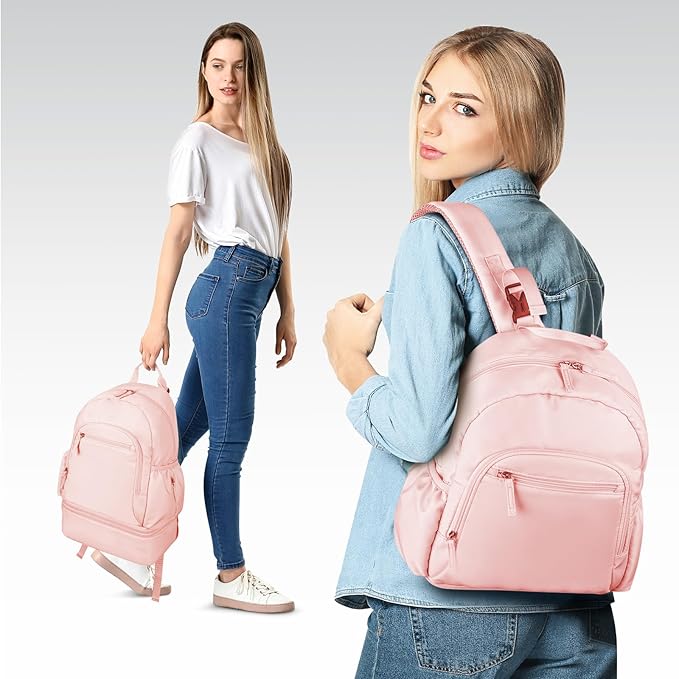 GDNasist Breast Pump Backpack Fit for Spectra S1 and S2 with Removable Cooler Compartment, Pumping Bag for Pump Accessories, Breast Pump Bag for Work, Travel and Family Use Pink