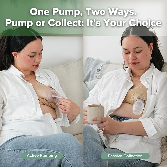 haakaa Manual Breast Pump for Breastfeeding 4oz/100ml and Ladybug Milk Collector 2.5oz/75ml Combo, Food-Grade Silicone