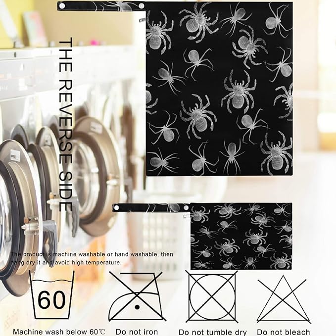 visesunny Spider Animal 2Pcs Wet Bag with Zippered Pockets Washable Reusable Roomy for Travel,Beach,Pool,Daycare,Stroller,Diapers,Dirty Gym Clothes, Wet Swimsuits, Toiletries