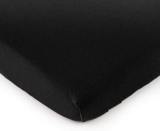 SheetWorld Baby Fitted Bassinet Sheet Fits Nuna Mixx 12 x 29 inches, 100% Cotton Jersey Hypoallergenic Sheet, Unisex Boy Girl, Solid Black, Made in USA