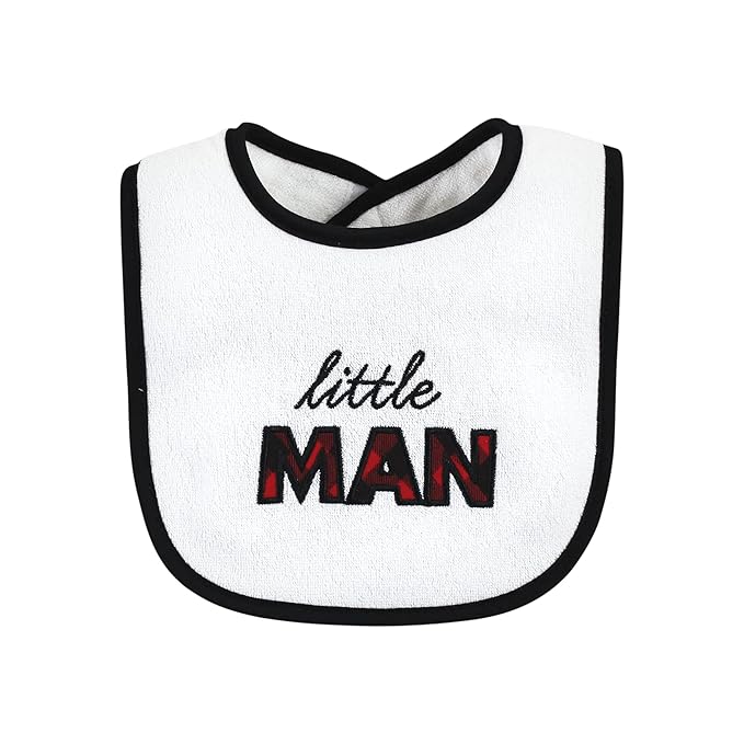 Hudson Baby Unisex Baby Cotton Terry Drooler Bibs with Fiber Filling, Boy Moose Bear, One Size (Pack of 2)