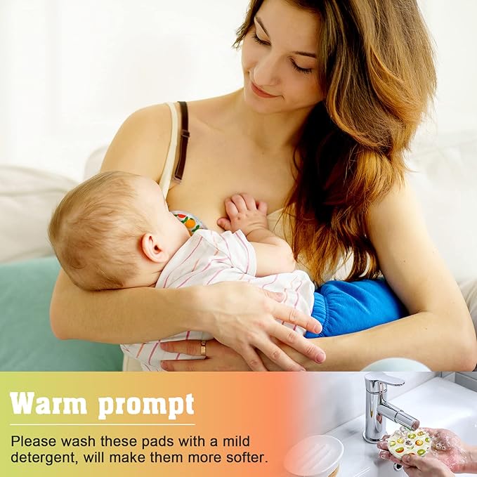 36 Pcs G Tube Button Covers Feeding Tube Pads Breast Nipple Soft Cotton Pads Reusable Button Washable Feeding Supplies for Kid Baby Breastfeeding Nursing Care, 6 Pattern
