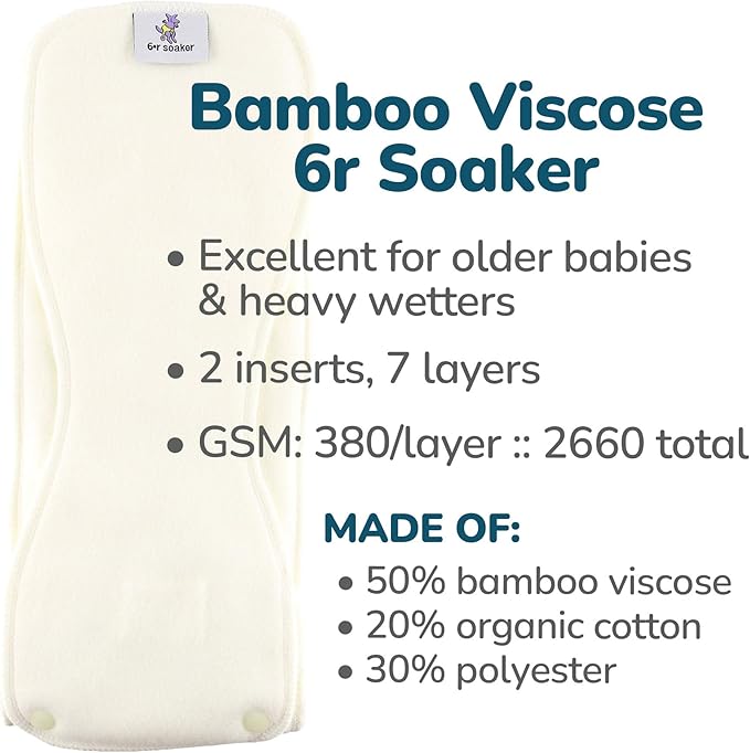 Kanga Care Rumparooz G3 OBV Cloth Diaper Reusable One Size Pocket Diaper with Patented Inner Double Gusset 2 pcs Bamboo Rayon Insert Soaker | Dusk (6-55+ lbs)