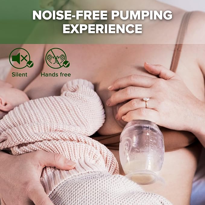 haakaa Manual Breast Pump with Flower Stopper Set, Gen.2 Silicone Hand Pump with Suction Base, BPA Free (5oz/150ml, Oat)