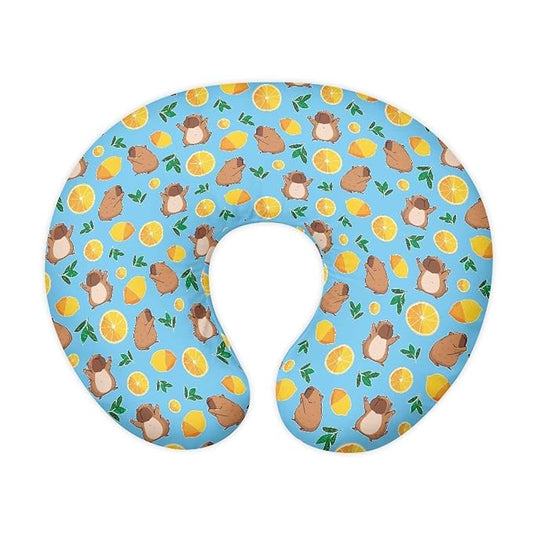 Carpybara and Orange Baby Nursing Pillow Cover Baby Breastfeeding Slipcover Infant Newborn Nursery Bottle Pillowcase Stretchy Replaceable Pillow Cover Slipcover