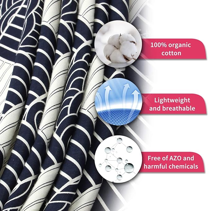 Nursing Cover for Mom Breastfeeding, Baby Privacy Nursing Covers Up Breathable Cotton with Ajustable Hoop for Mother (Black)