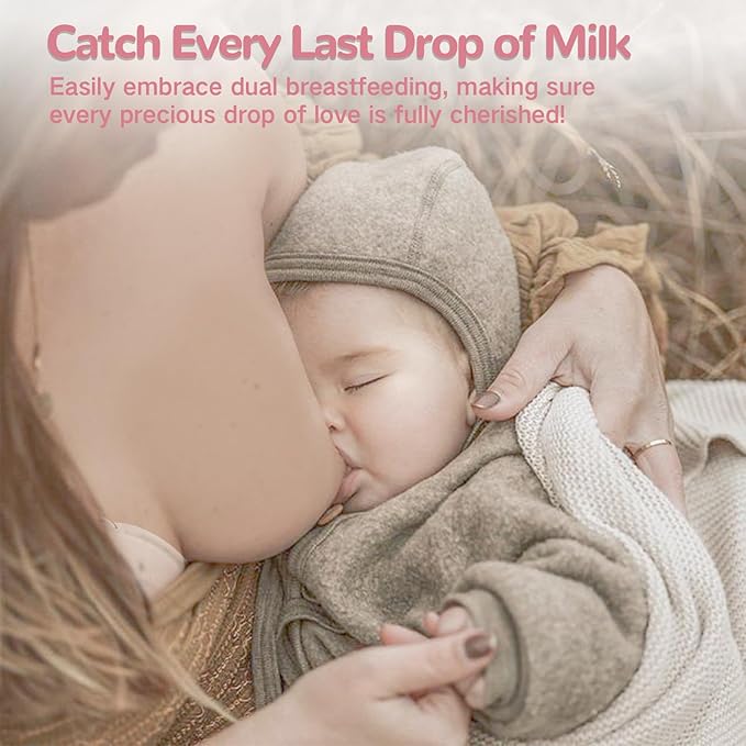 Breast Milk Collector, Milk Collectors for Breastfeeding, Reusable Breast Milk Shells, Catcher Protect Sore Nipples for Breastfeeding,Made from BPA-Free,Food-Safe Silicone(2oz,2 Counts)