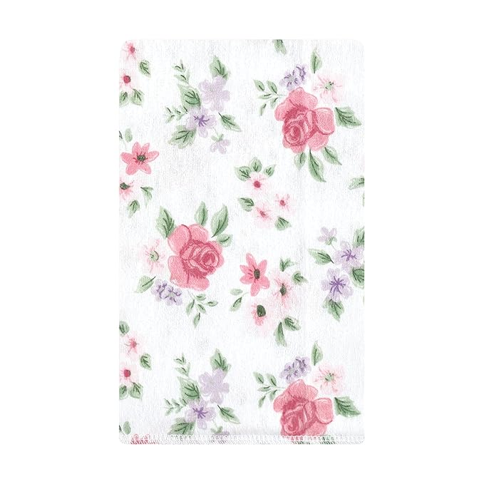 Hudson Baby Unisex Baby Cotton Flannel Burp Cloths, Tea Party, One Size