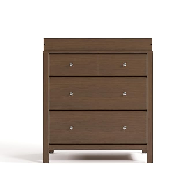 Storkcraft Horizon 3 Drawer Chest with Removable Changing Topper (Hazelnut) – GREENGUARD Gold Certified Nursery Dresser, Kids’ Storage Chest with Organizer, Durable and Stylish 3-Drawer Design
