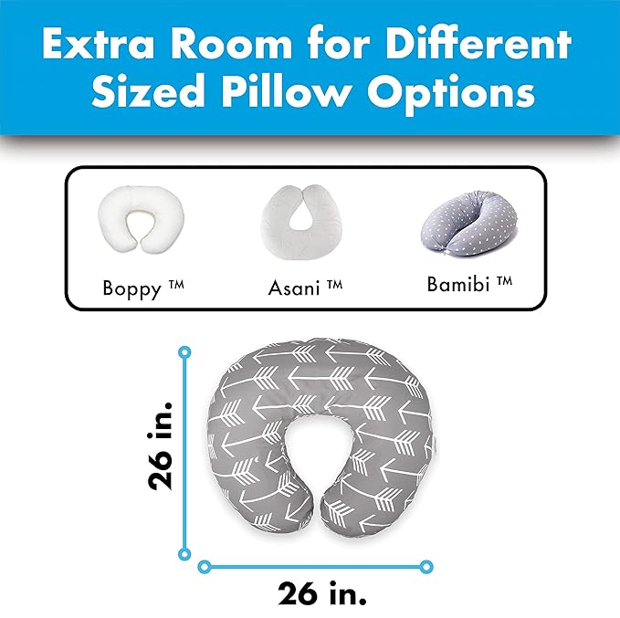 Removable Cover for Newborn Baby Lounger/Water Resistant/Soft and Comfy/Hypoallergenic/Premium Quality/Easy Cleaning/Grey Arrow (Lounger Pillow Not Included)