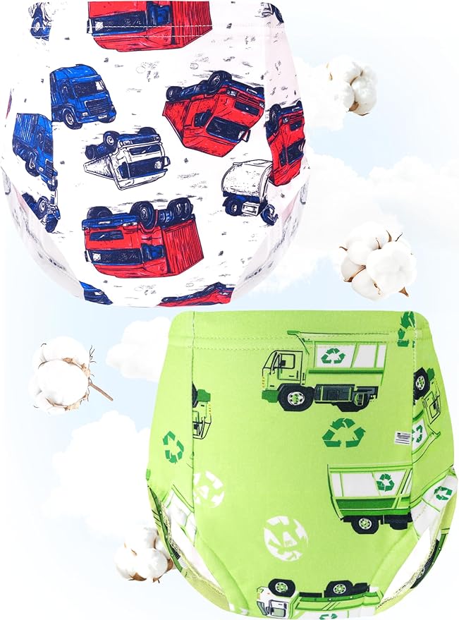 Boys Potty Training Underwear Pee Pants Cotton Absorbent Leak Resistant 4-Pack For Toddler 2t 3t 4t 5t 6 7 8 10