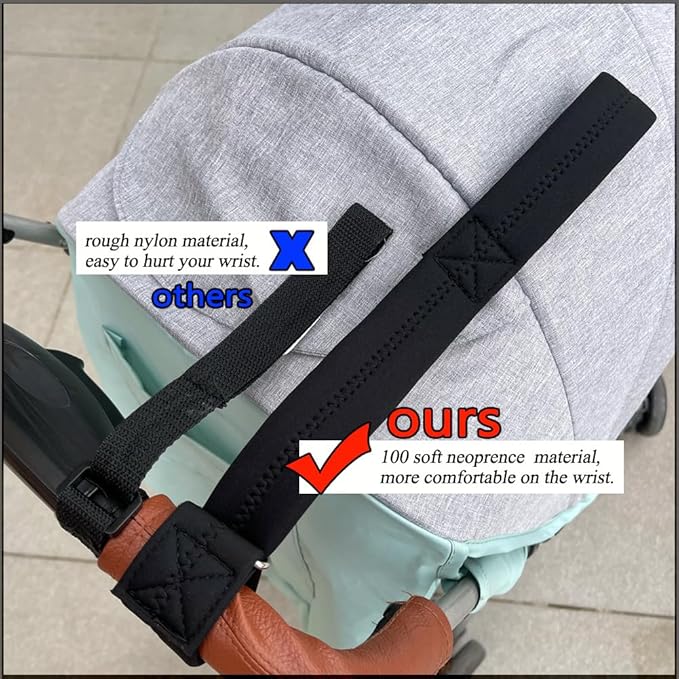 Baby Stroller Safety Wrist Straps Anti-Wearing and Anti-Lost Wrist Leash for Stroller, Universal for Most Baby Carriages, Short Leash for Dog Security, 18 Inch