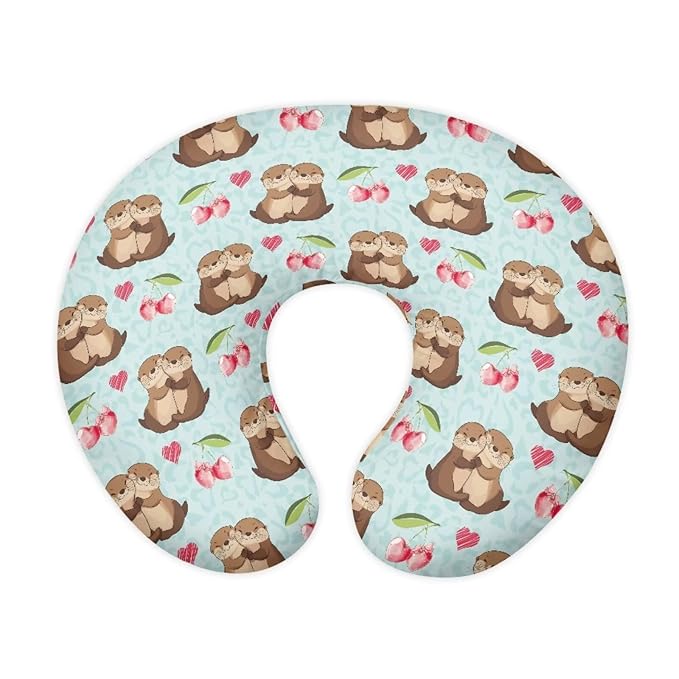 Jeiento Cartoon Sea Animal Otter Nursing Pillow Covers for Newborn Soft Nursing Pillows Slipcovers Quick Day Breastfeeding Pillow Case