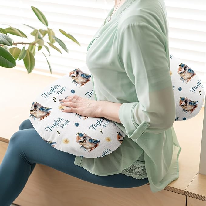 Dyoart Custom Baby Nursing Pillow Cover for Nursing, Birds Theme Removable Nursing Covers for Breastfeeding Pillows, Ultra Soft Comfortable Slipcover for Newborn Baby Boys and Girls