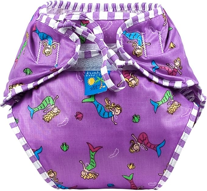 Kushies Baby Unisex Swim Diaper, Mermaids Print, Small