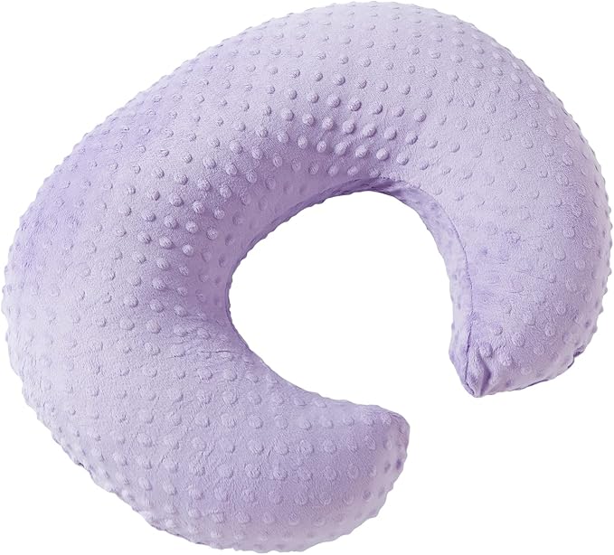 Dots Nursing Pillow Cover, Case Plush Breathable Breastfeeding Pillow Slipcover Fits Nursing Pillow, Super Soft Snug Positioners for Baby Boy Baby Girl (Lavender)