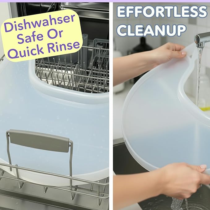 High Chair Tray for Stokke Tripp Trapp - Clear - No Baby Set Needed. Suction Surface. Snap-on. BPA Free.