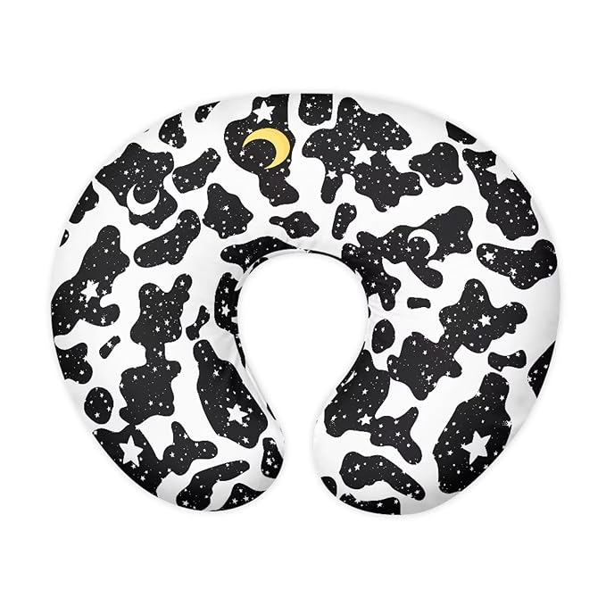 Nursing Pillow Cover Cow Moon Star Quick-Dry Fabric Fits The Original Support Pillow for Breastfeeding and Bottle Feeding Stretchy Nursing Pillow Cover