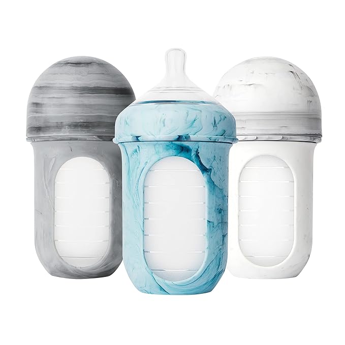 Boon NURSH Reusable Silicone Baby Bottles & NURSH Reusable Silicone Baby Bottles & NURSH Silicone Replacement Nipple