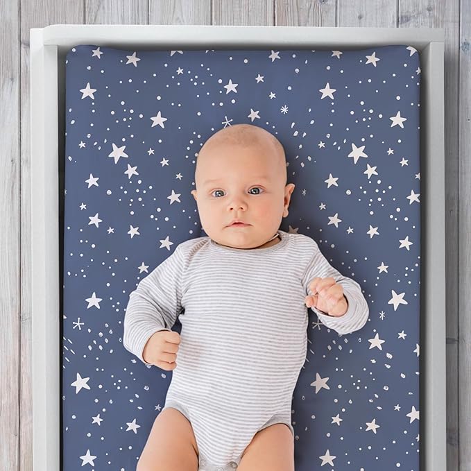The Peanutshell Baby Girl or Boy Changing Pad Covers Set of 3 - Ultra Soft Baby Changing Pad Cover - Fits Standard Changing Table Pads, Durable, Machine Washable Sheets - Nautical Whale