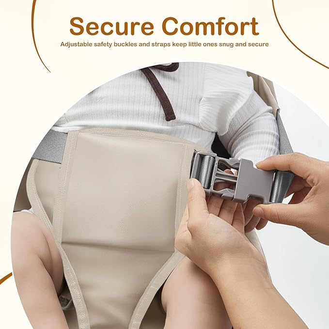 Booster Seat for Dining Table, Toddler Booster Seat for Dining Table, Kids Boys Girls Portable PU Waterproof Travel Baby Boosters Increasing Cushion with Backrest and Adjustable Strap (White, Onesize)