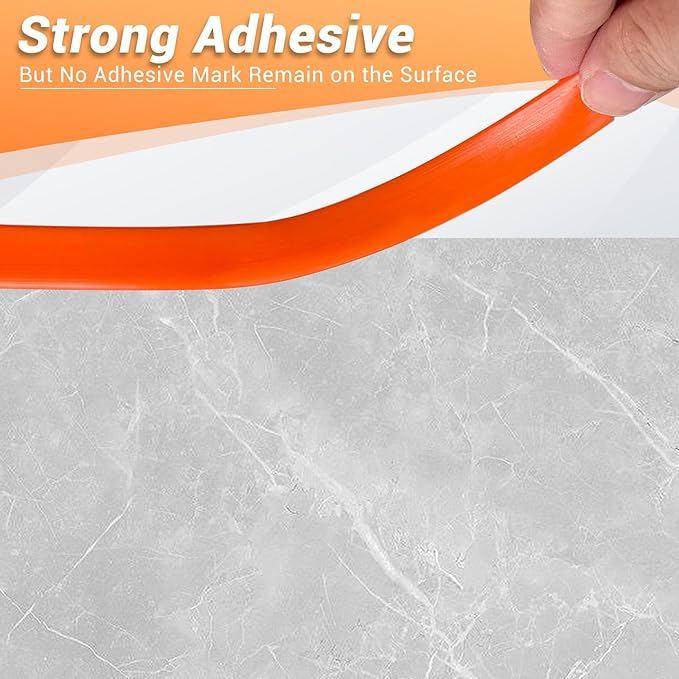 Rubber Edge Trim, Self Adhesive L Shaped Edge Trim, Small Size Peel and Stick Edge Trims for Tile, Wall and Furniture Edges, Orange Color, 10Ft