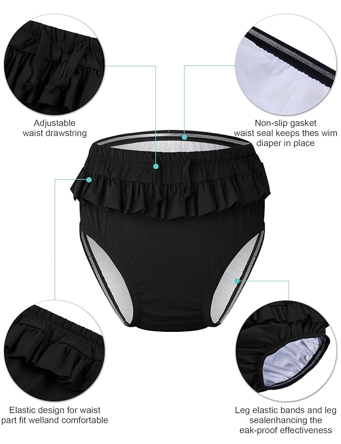 Youth Special Needs Reusable Swim Diapers Swimwear for Incontinence Diaper Covers Waterproof,Leakproof