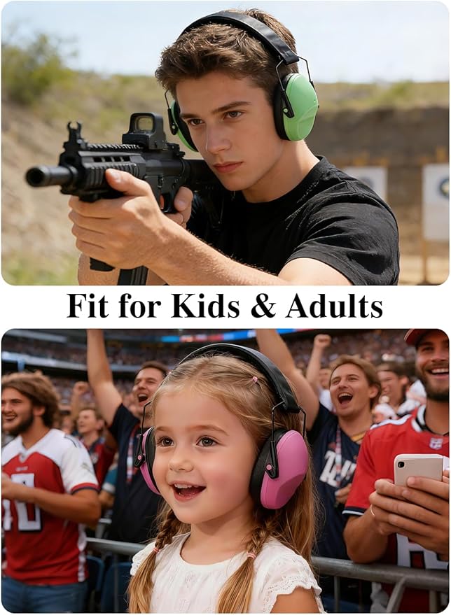 Noise Canceling Headphones for Kids 2PACK, 25-31NR Noise Reduction Earmuffs for Fireworks, Autism