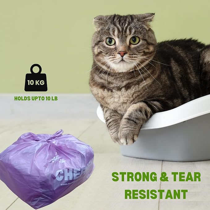 Disposable Baby Diaper Bags (500 Bags) Fresh Powder Scented Easy Tie Handles epi Eco-Friendly Diaper Disposable Sacks Dog Poop Bags Cat Litter Waste Bags (Fresh Powder, 500 ct.)