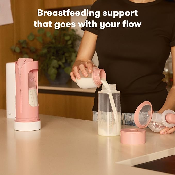 Frida Mom Flow + Go Breastmilk Cooler Bottle Ice Packs, Ice Pucks for 24hr Hold, Portable Breastmilk Cooler Packs for Travel, 2 Pack