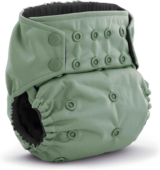 Kanga Care Rumparooz G3 OBV Cloth Diaper Reusable One Size Pocket Diaper with Patented Inner Double Gusset 2 pcs Bamboo Rayon Insert Soaker | Willow (6-55+ lbs)