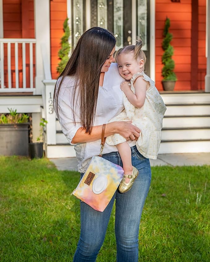 Bumco Diaper Clutch - Portable Wipes Dispenser & Baby Travel Essential, Airtight Dispenser, Refillable Wipes Container, Travel Baby Essentials, Diaper Bag Purse