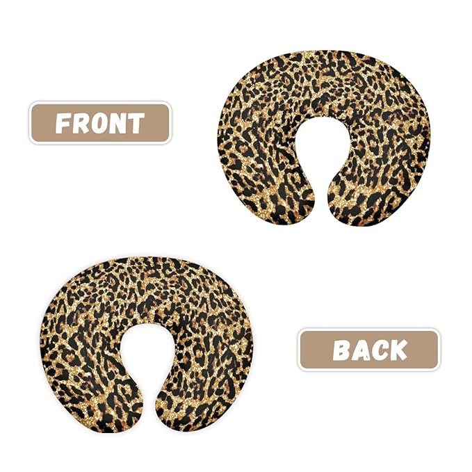 Leopard Print Newborn Nursing Pillow Case Anti-Stains Comfortable Nursing Pillow Slipcover for Breastfeeding and Bottle Feeding Support Pillows, Easy to Use & Clean