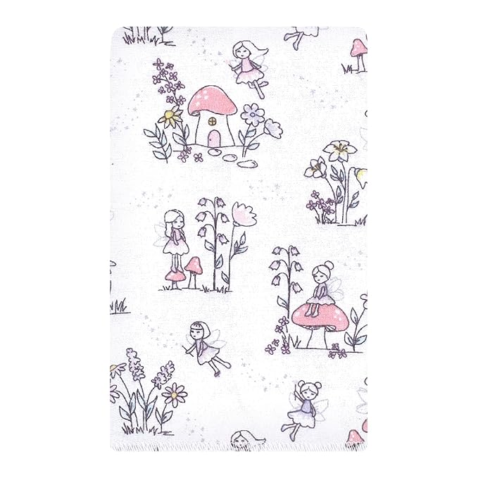 Hudson Baby Unisex Baby Flannel Burp Cloth 10pk, Garden Fairies, One Size