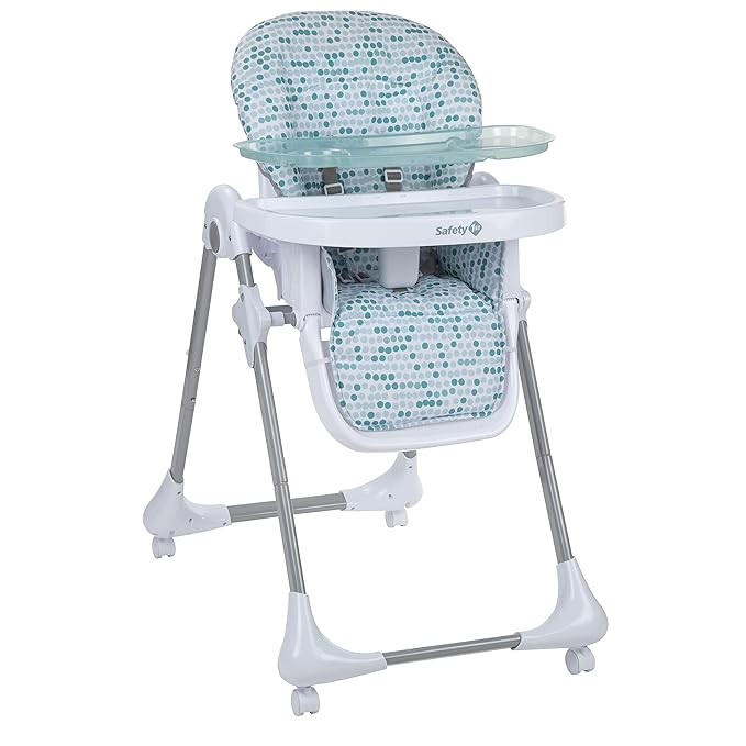 Safety 1st High Chairs for Babies and Toddlers, 3-In-1 Grow and Go with Tray and Adjustable Seat, Raindrop