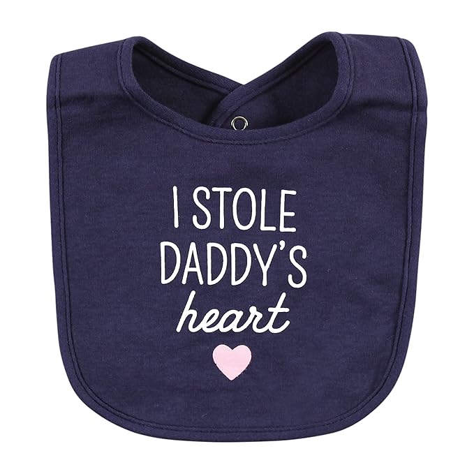 Hudson Baby Unisex Baby Cotton Bibs, Girl Bold Family, One Size