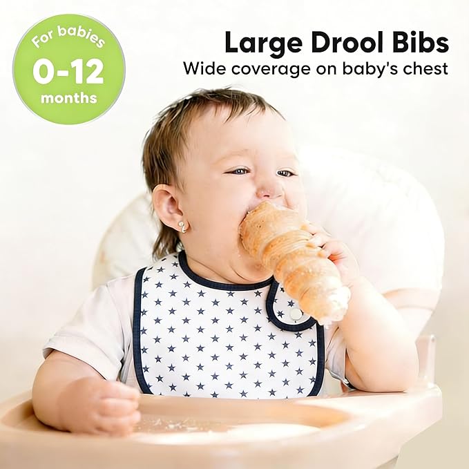 Baby Bibs Soft and Absorbent Organic Cotton Bandana Drool Bibs Set for Boys Girls Newborn 0-36 Months