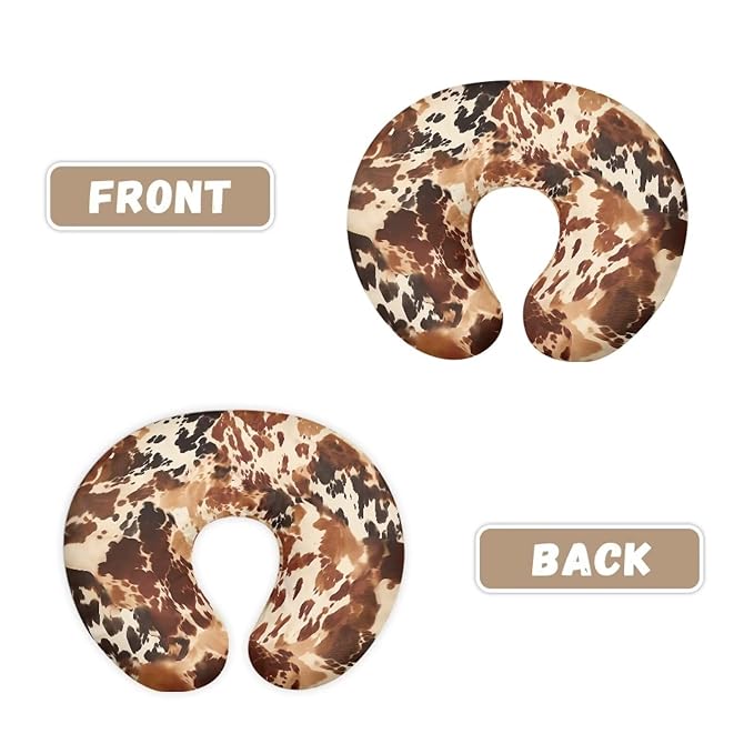 ZWPINITUPBrown Hide Cow Baby Fashion Nursing Pillow Cover Baby Breastfeeding Slipcover Newborn Safety and Comfy Cover for Daily Life