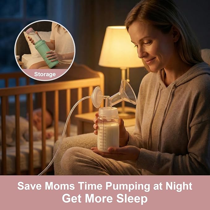 2PCS Breastmilk Storage Bottle, BPA Free Wide-Neck Spectra Bottles for Pumping, Storage Collection Baby Bottles for Fridge & Momcozy Breast Milk Cooler, Breastfeeding Bottle, 10 oz
