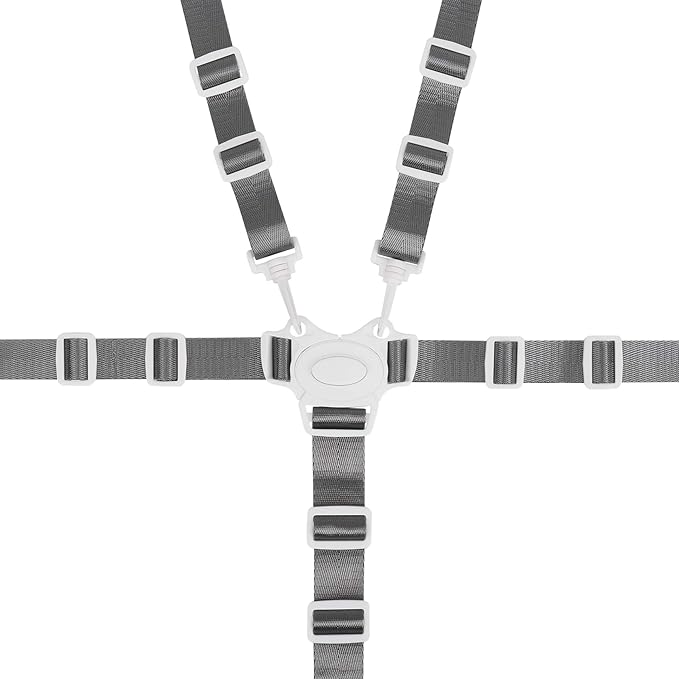 High Chair Straps, Replacement 5-Point Harness for Stroller, High Chair, Pram, Buggy – Adjustable Safety Belt for Kids, Comfortable, Durable, Easy Installation