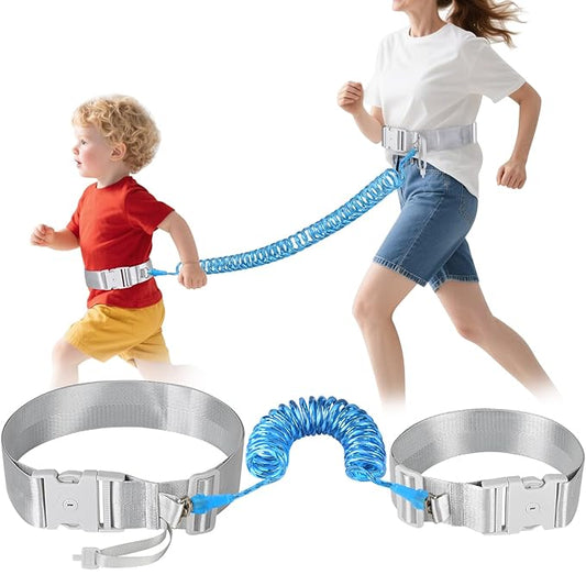 Accmor Toddler Safety Waist Leash for Active Child, Hands-Free Anti Lost Waist Link with Lock, Reflective Walking Leash Belt, Adjustable Secure Public Walking Tether for Special Needs, Autistic, ADHD