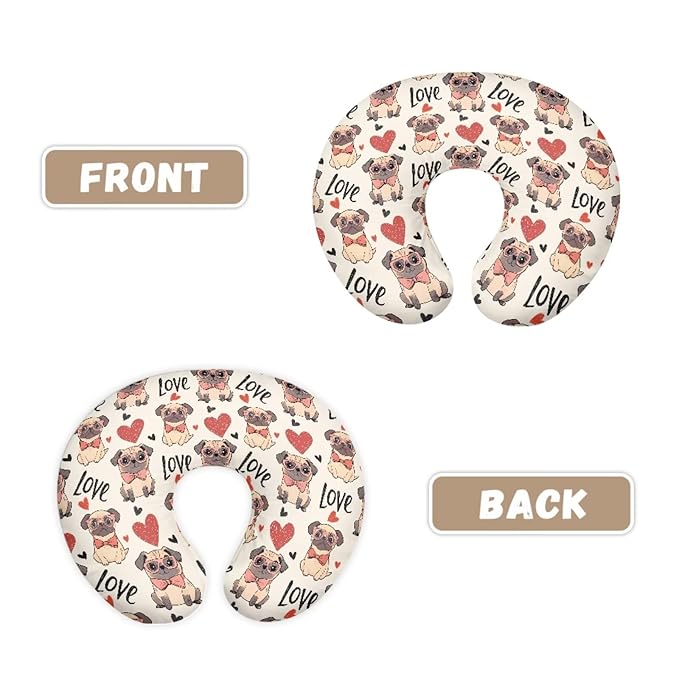 Forchrinse Pug Nursing Pillow Cover for Baby Boy and Girl,Ultra Soft Stretchy Removable Slipcover for Newborn Comfortable