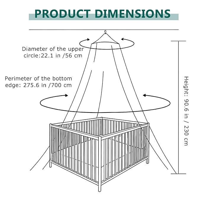 STOBOK Mosquito Net,Baby Canopy Bed Netting,