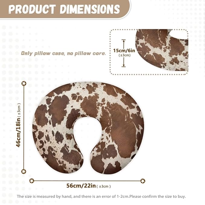 Brown Cow Nursing Pillow Support Cover Stain Resistant Portable Fabric Baby Nursing Pillow Cover for Baby Nursing Pillow Cover, Green Christmas Decor