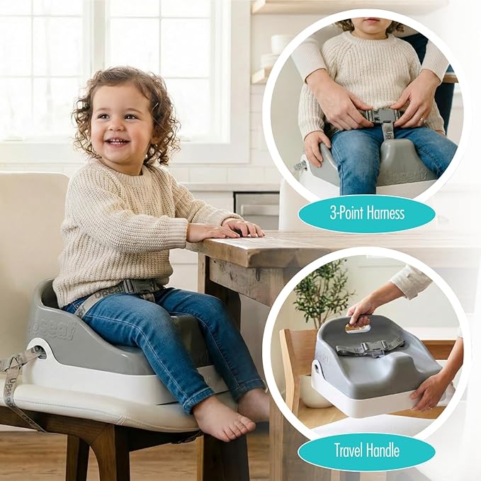 Upseat Boost - The Original Ergonomic Toddler Booster Seat for Dining Table, Developed with Physical Therapists to Encourage Posture, Adjustable Height, Easy to Wipe Clean, and Travel-Friendly