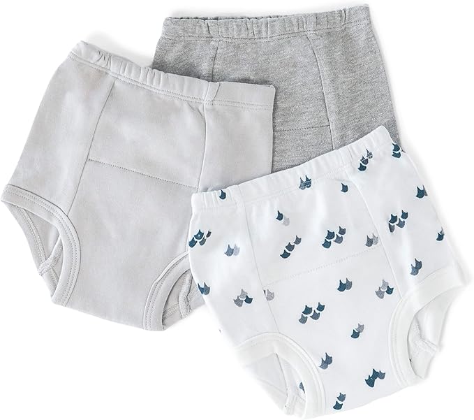 Laas Organic Cotton Potty Training Pants/Underwear, GOTS Certified, Boys, Girls, Unisex, Toddler, Pack of 3