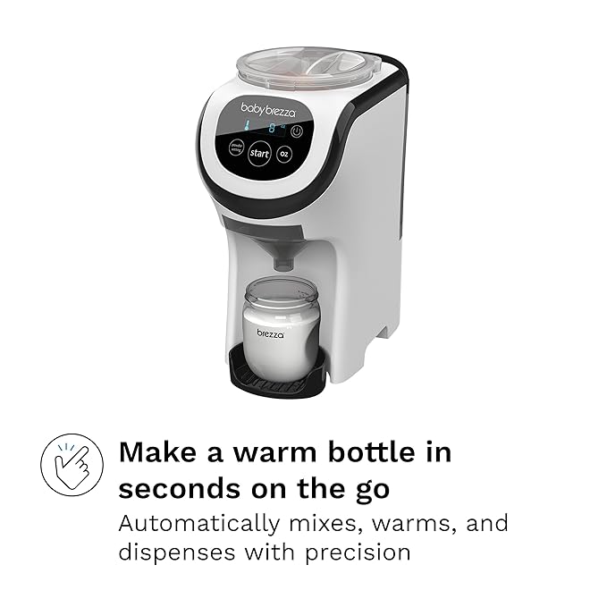 Baby Brezza Formula Pro Mini Baby Formula Mixer Machine Fits Small Spaces and is Portable for Travel– Bottle Makers Makes The Perfect Bottle for Your Infant On The Go, White