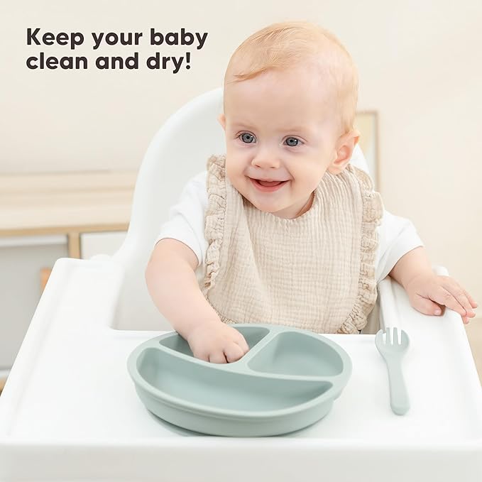 Bearmoss 8 Pack Muslin Baby Bibs for Drooling and Teething, Soft Bibs for Girls, Boys, Newborn